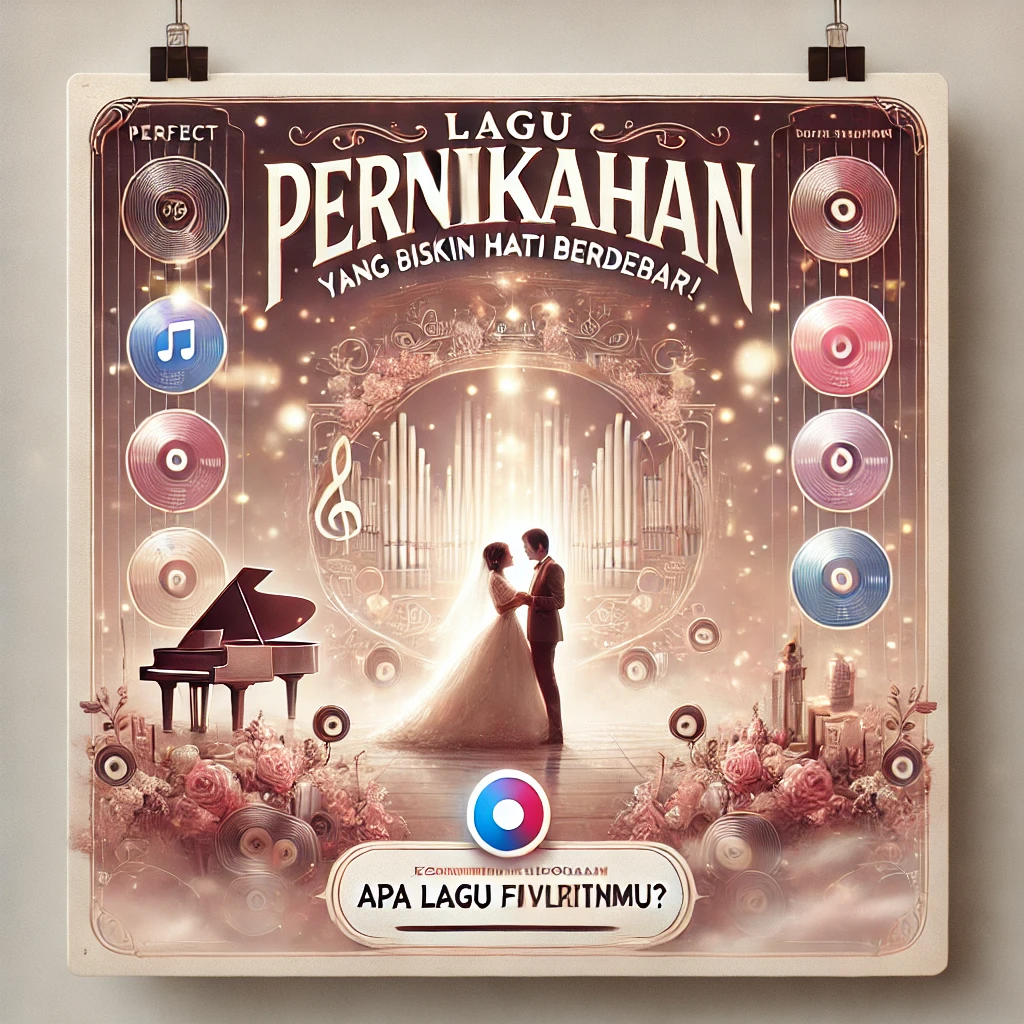 Lagu Pernikahan
    Kelas Pranikah
    Lagu Cinta
    Lagu Pernikahan Romantis
    Pilihan Lagu Pernikahan